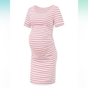Musidora (Amazon) Pink Stripe Maternity Dress